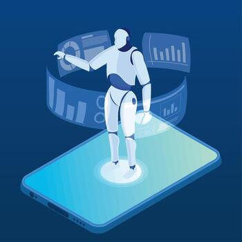 ai robot y vr vector