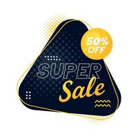 super sale commercial label vector