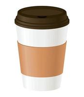 coffee in take away pot vector