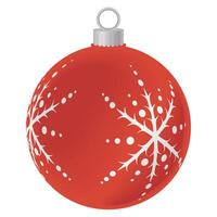 christmas red ball vector