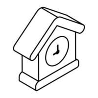 Editable design icon of clock vector