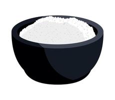 rice in bowl vector