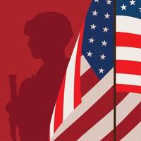 flag USA, veterans day vector