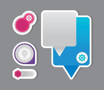 conjunto, elementos infográficos vector