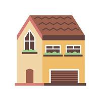 house with garage vector