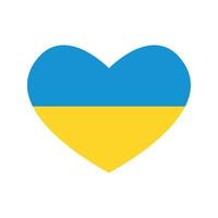 Ukraine no war, flag in heart vector