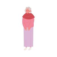 abuela anciana vector