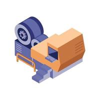 Isometric of industrial machine vector