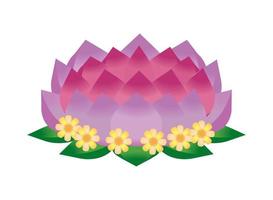 flores, naturaleza, icono vector