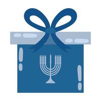 gift box hanukkah icon vector