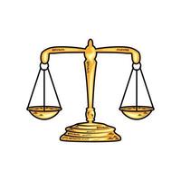 escala ley y justicia vector
