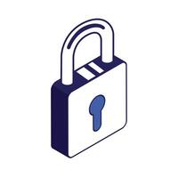 safe secure padlock vector