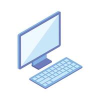 desktop computer tech vector