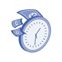 time clock money business vector