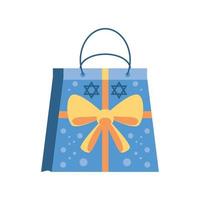 gift bag hanukkah icon vector