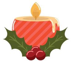 christmas candle icon vector