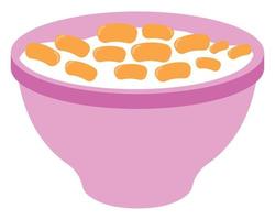 icono de cereal de desayuno vector