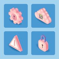 icons data privacy vector