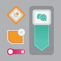 icons collection infographic elements vector