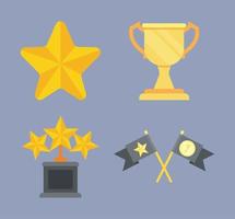 set of prize and awards vector