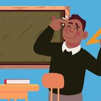 male teacher, back to school vector