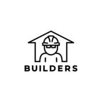 vector del logotipo de los constructores. vectores inmobiliarios. logotipo de edificio y punto de referencia