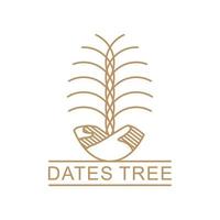 logotipo del árbol de fechas. logotipo del árbol de dátiles árabes vector