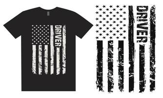 American Driver T Shirt Design vector