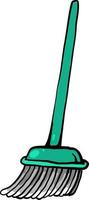 Green mop, illustration, vector on white background