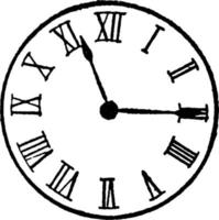 reloj analógico, ilustración vintage. vector