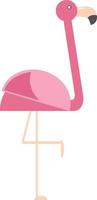 Flamingo, illustration, vector on white background.