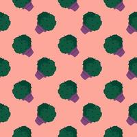 lindo pequeño cactus, patrón sin costuras sobre fondo rosa. vector