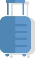 Blue luggage, illustration, vector on white background.