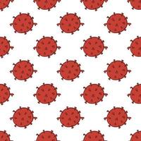 Red viruses pattern , illustration, vector on white background