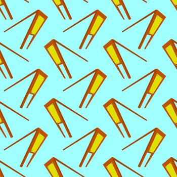 Molbert pattern, seamless pattern on blue background. vector