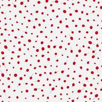 Vector seamless pattern with red berries. Simple repeatable floral background. Minimalistic botanical backdrop.