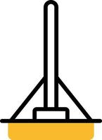 Yellow glass cleaner, illustration, vector on a white background.