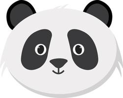 Pandas head, illustration, vector on white background.