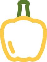 Yellow pepper, illustration, on a white background. vector