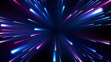 Abstract Light Speed Motion Effect, Widescreen Background. Vector Illustration