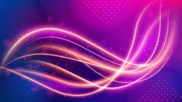 Light Trail Background, Elegant Line Crossing. Widescreen Vector Illustration