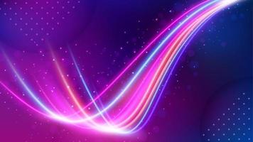 Light Trail Background, Elegant Light Crossing. Widescreen Vector Illustration