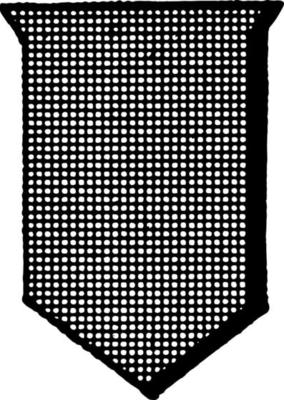 Sable Shield Color are represented by crossed vertical and horizontal lines, vintage engraving.