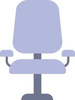 Blue office chair, illustration, vector on white background.