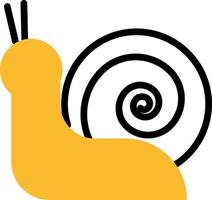 Pet snail, illustration, vector on a white background.