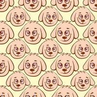 Dog pattern, seamless pattern on light background. vector