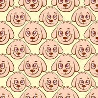 Dog pattern, seamless pattern on light background. vector