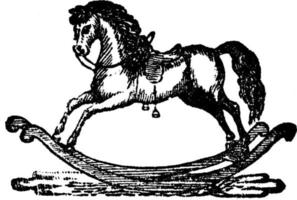 caballo, ilustración de época. vector
