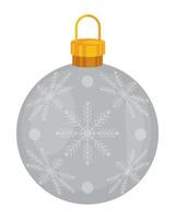 ball with snowflake vector