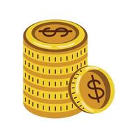 pile of coins vector